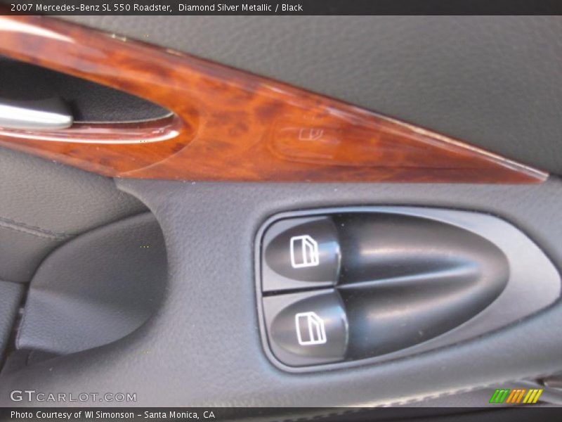 Diamond Silver Metallic / Black 2007 Mercedes-Benz SL 550 Roadster
