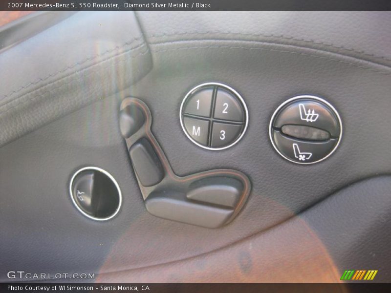 Diamond Silver Metallic / Black 2007 Mercedes-Benz SL 550 Roadster