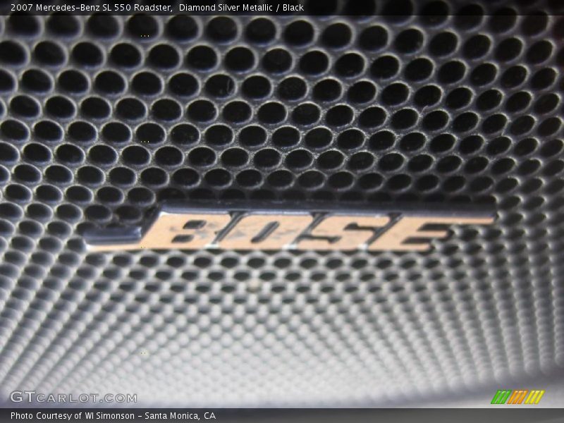 Diamond Silver Metallic / Black 2007 Mercedes-Benz SL 550 Roadster