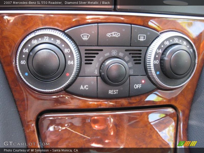 Diamond Silver Metallic / Black 2007 Mercedes-Benz SL 550 Roadster