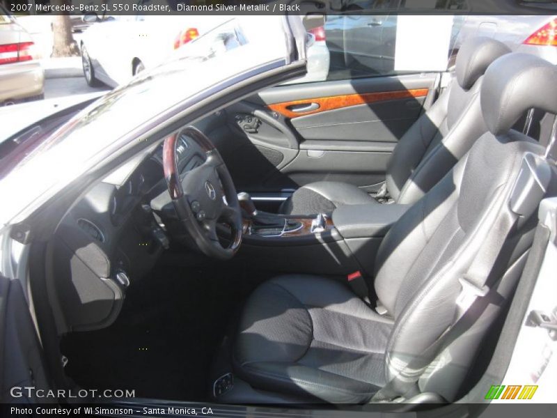 Diamond Silver Metallic / Black 2007 Mercedes-Benz SL 550 Roadster