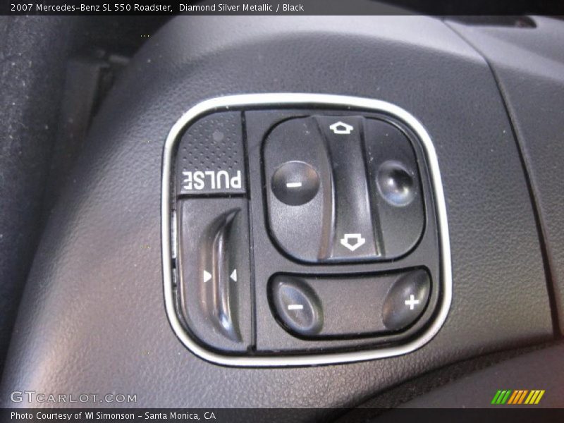 Diamond Silver Metallic / Black 2007 Mercedes-Benz SL 550 Roadster