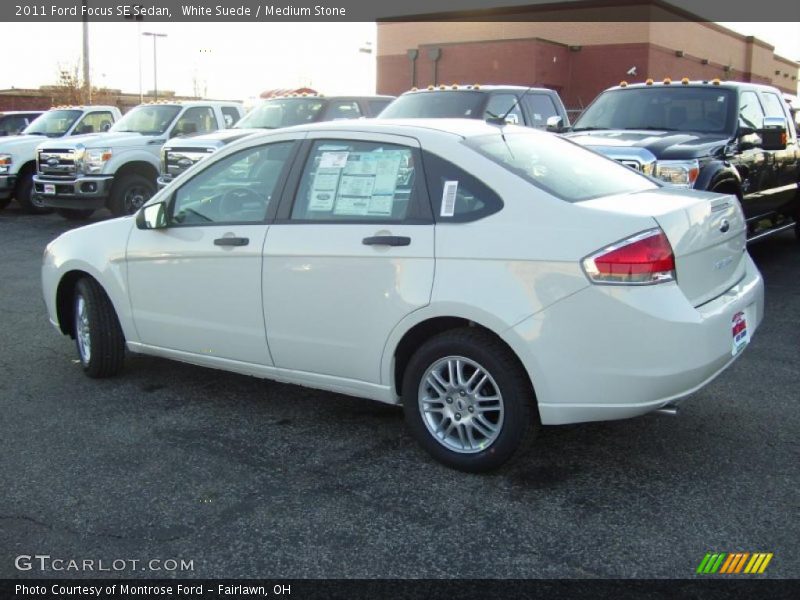 White Suede / Medium Stone 2011 Ford Focus SE Sedan