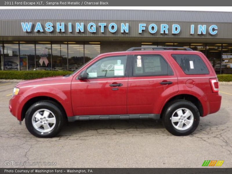 Sangria Red Metallic / Charcoal Black 2011 Ford Escape XLT