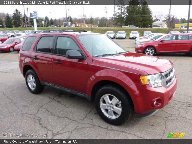 Sangria Red Metallic / Charcoal Black 2011 Ford Escape XLT