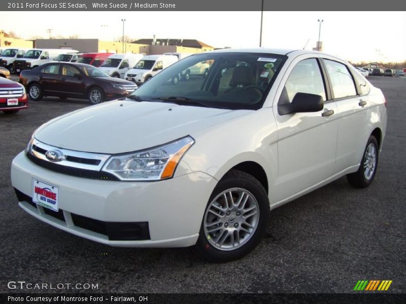 White Suede / Medium Stone 2011 Ford Focus SE Sedan