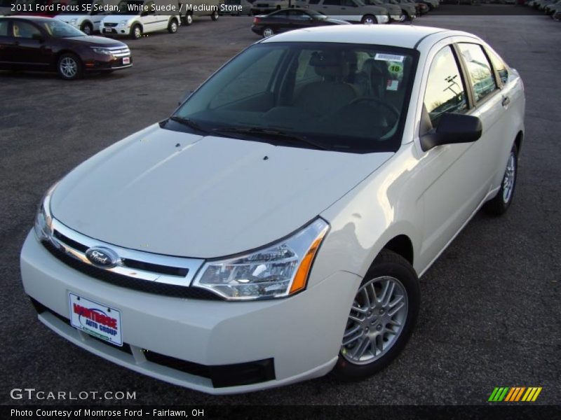White Suede / Medium Stone 2011 Ford Focus SE Sedan