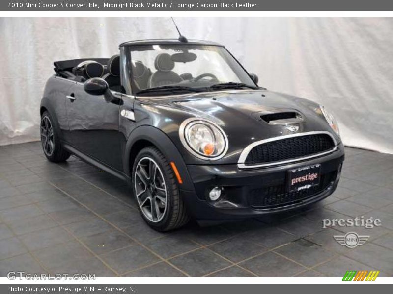 Midnight Black Metallic / Lounge Carbon Black Leather 2010 Mini Cooper S Convertible