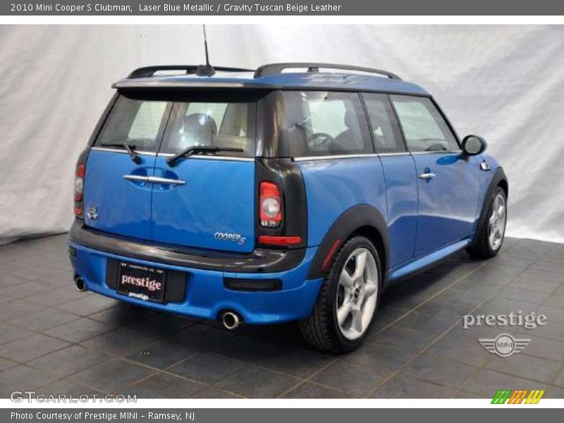 Laser Blue Metallic / Gravity Tuscan Beige Leather 2010 Mini Cooper S Clubman