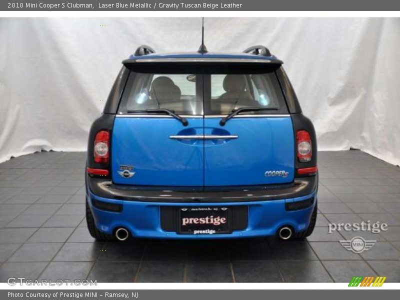 Laser Blue Metallic / Gravity Tuscan Beige Leather 2010 Mini Cooper S Clubman