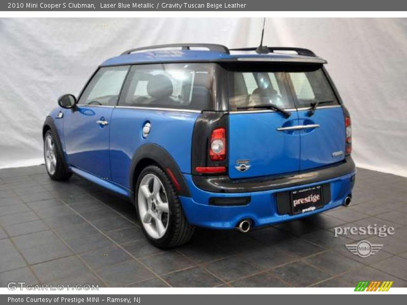 Laser Blue Metallic / Gravity Tuscan Beige Leather 2010 Mini Cooper S Clubman