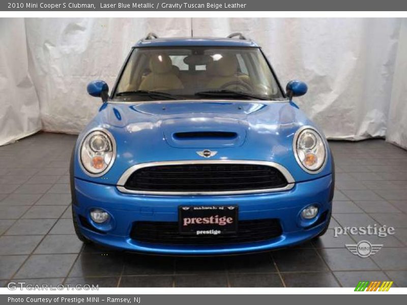 Laser Blue Metallic / Gravity Tuscan Beige Leather 2010 Mini Cooper S Clubman