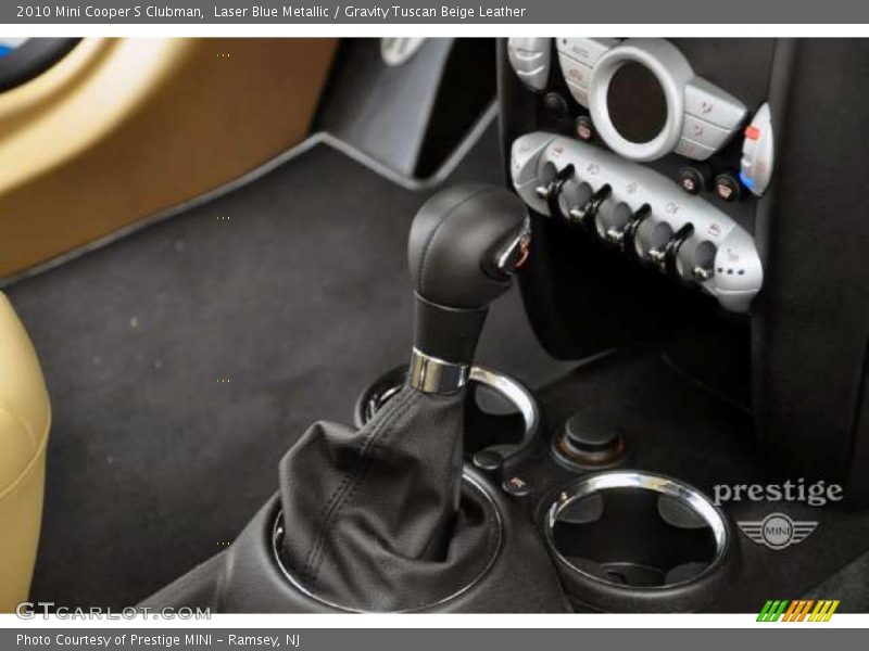 Laser Blue Metallic / Gravity Tuscan Beige Leather 2010 Mini Cooper S Clubman