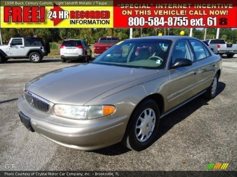 Light Sandrift Metallic / Taupe 1998 Buick Century Custom