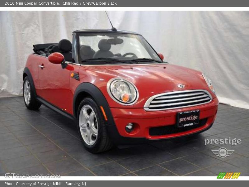 Chili Red / Grey/Carbon Black 2010 Mini Cooper Convertible