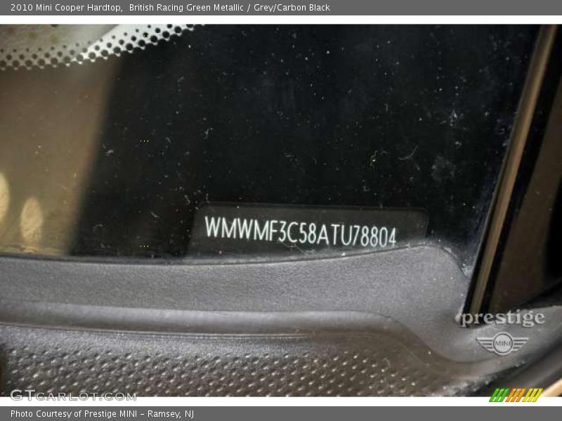 British Racing Green Metallic / Grey/Carbon Black 2010 Mini Cooper Hardtop