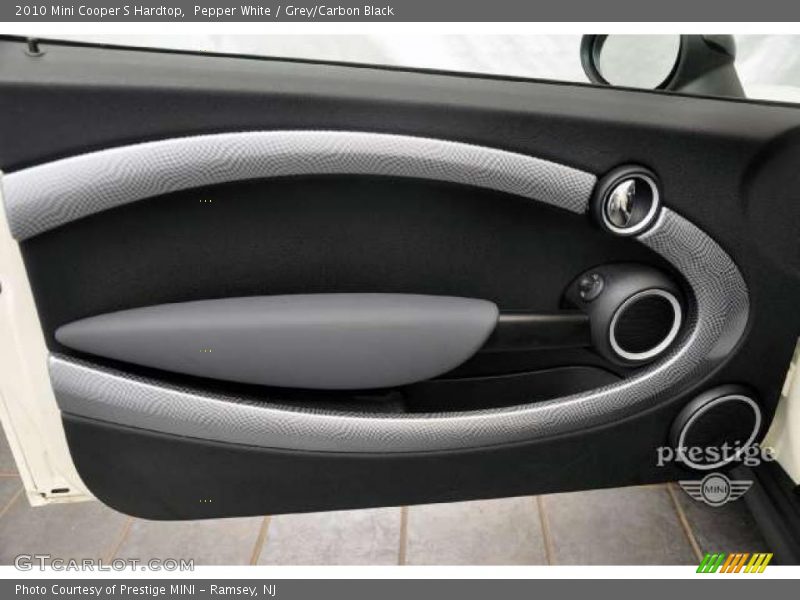 Pepper White / Grey/Carbon Black 2010 Mini Cooper S Hardtop