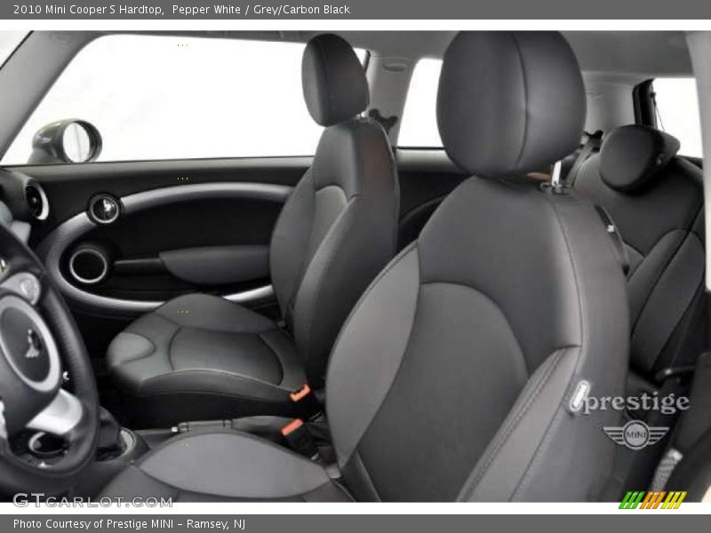 Pepper White / Grey/Carbon Black 2010 Mini Cooper S Hardtop