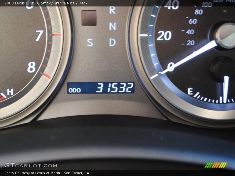 Smoky Granite Mica / Black 2008 Lexus ES 350