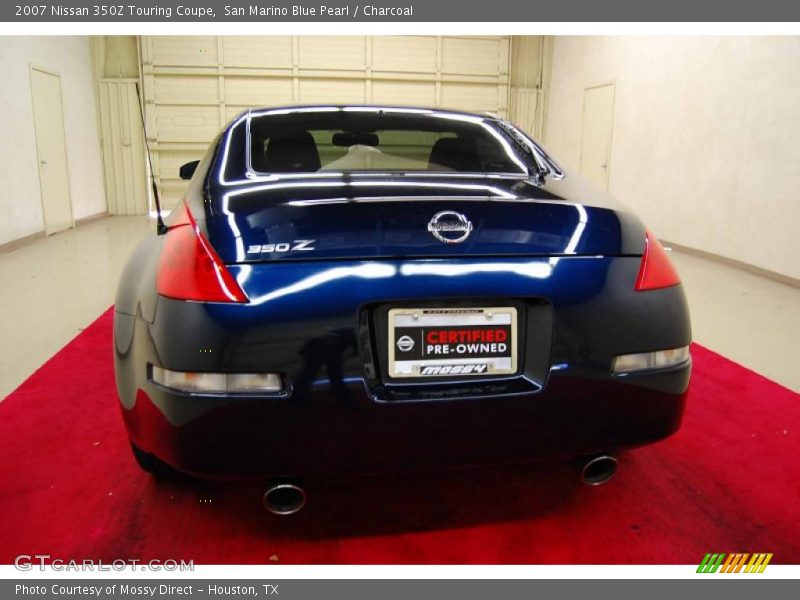 San Marino Blue Pearl / Charcoal 2007 Nissan 350Z Touring Coupe