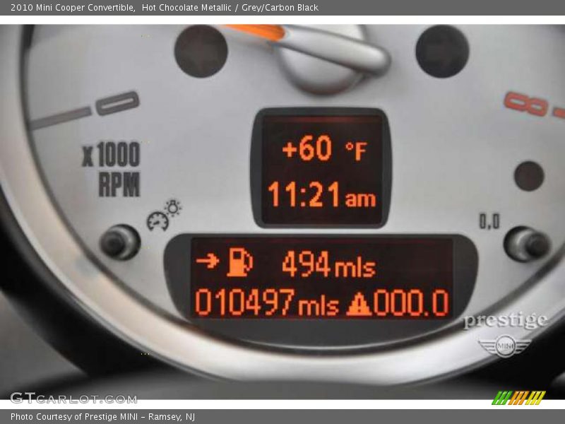 Hot Chocolate Metallic / Grey/Carbon Black 2010 Mini Cooper Convertible