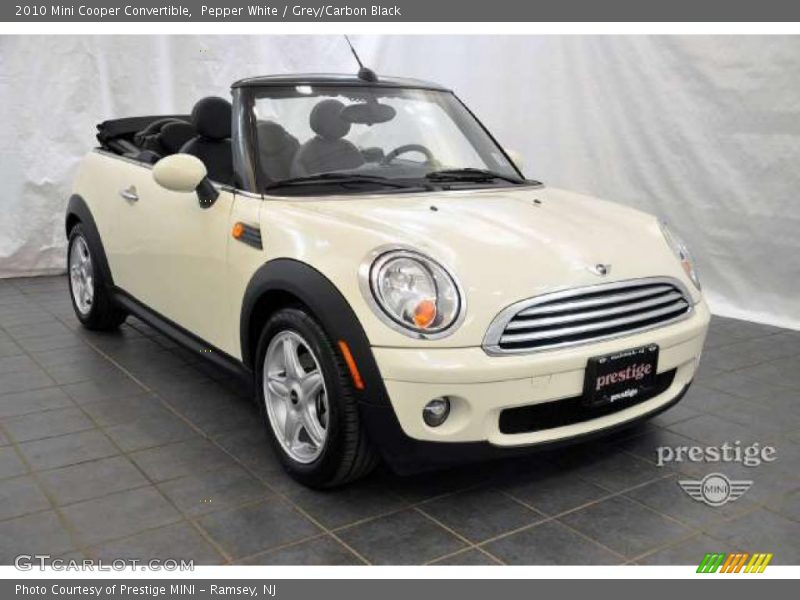 Pepper White / Grey/Carbon Black 2010 Mini Cooper Convertible