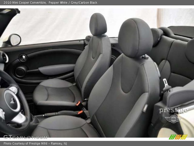 Pepper White / Grey/Carbon Black 2010 Mini Cooper Convertible