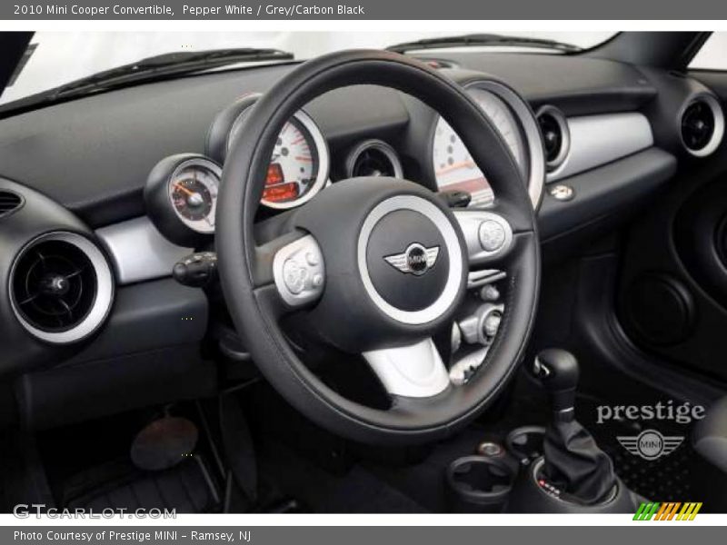 Pepper White / Grey/Carbon Black 2010 Mini Cooper Convertible