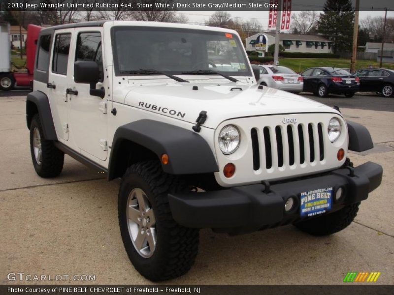 Stone White / Dark Slate Gray/Medium Slate Gray 2010 Jeep Wrangler Unlimited Rubicon 4x4