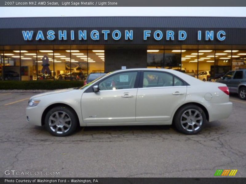 Light Sage Metallic / Light Stone 2007 Lincoln MKZ AWD Sedan