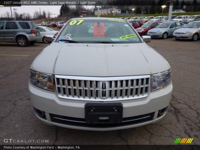Light Sage Metallic / Light Stone 2007 Lincoln MKZ AWD Sedan
