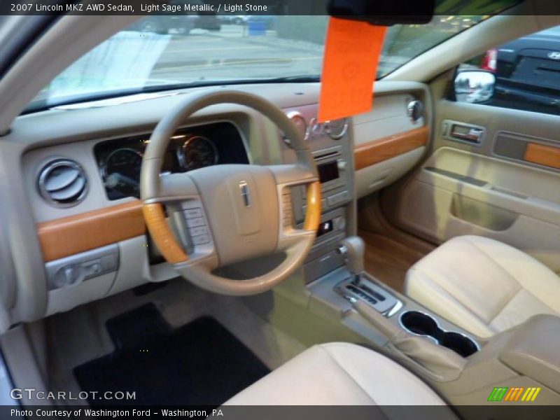 Light Sage Metallic / Light Stone 2007 Lincoln MKZ AWD Sedan
