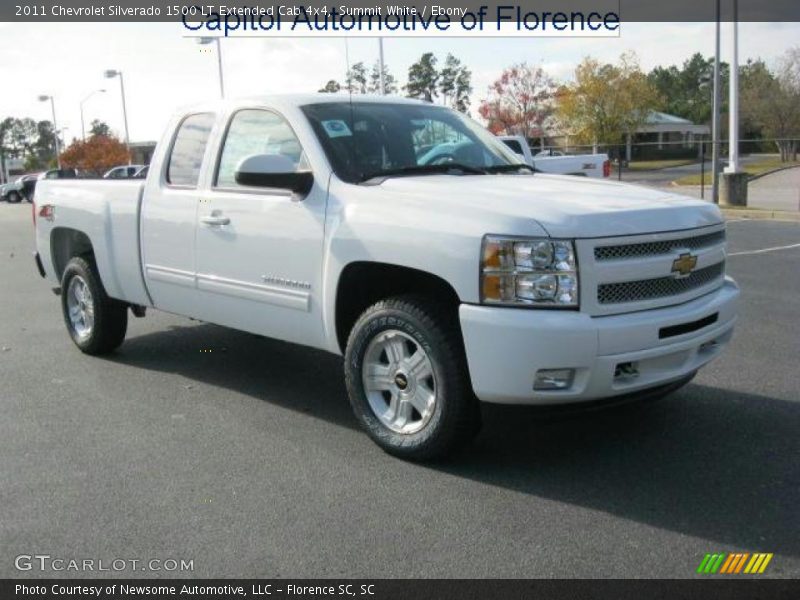 Summit White / Ebony 2011 Chevrolet Silverado 1500 LT Extended Cab 4x4