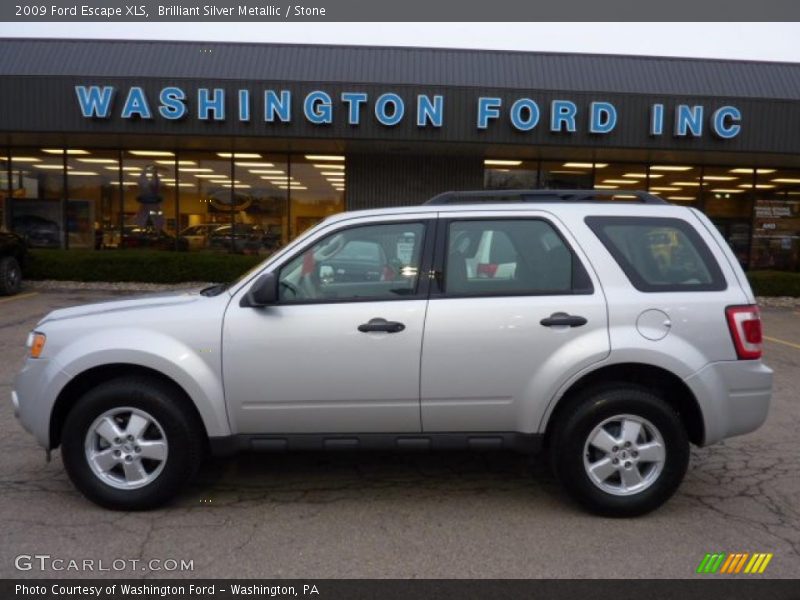Brilliant Silver Metallic / Stone 2009 Ford Escape XLS