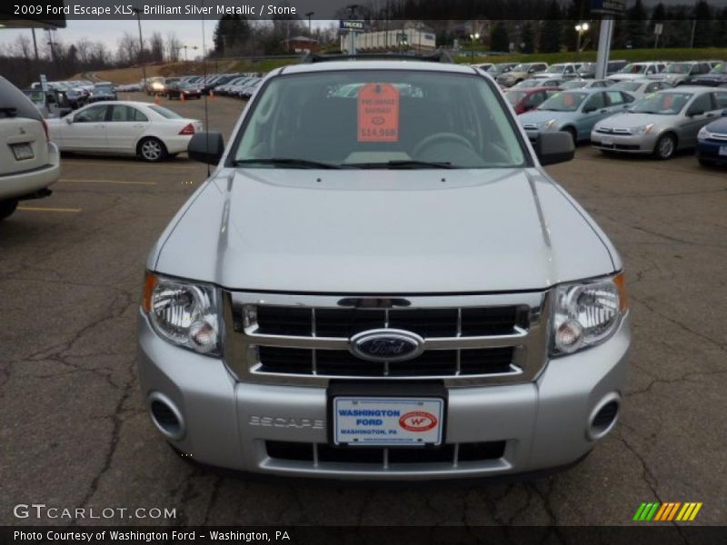 Brilliant Silver Metallic / Stone 2009 Ford Escape XLS