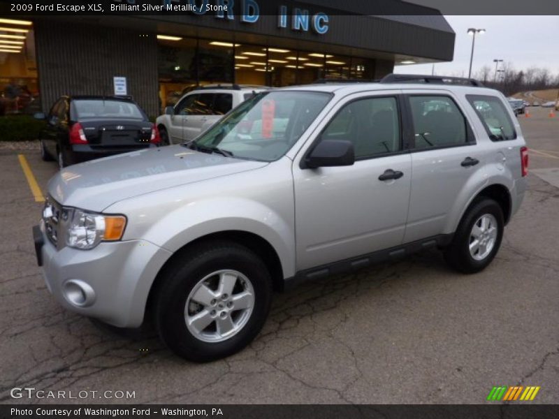 Brilliant Silver Metallic / Stone 2009 Ford Escape XLS