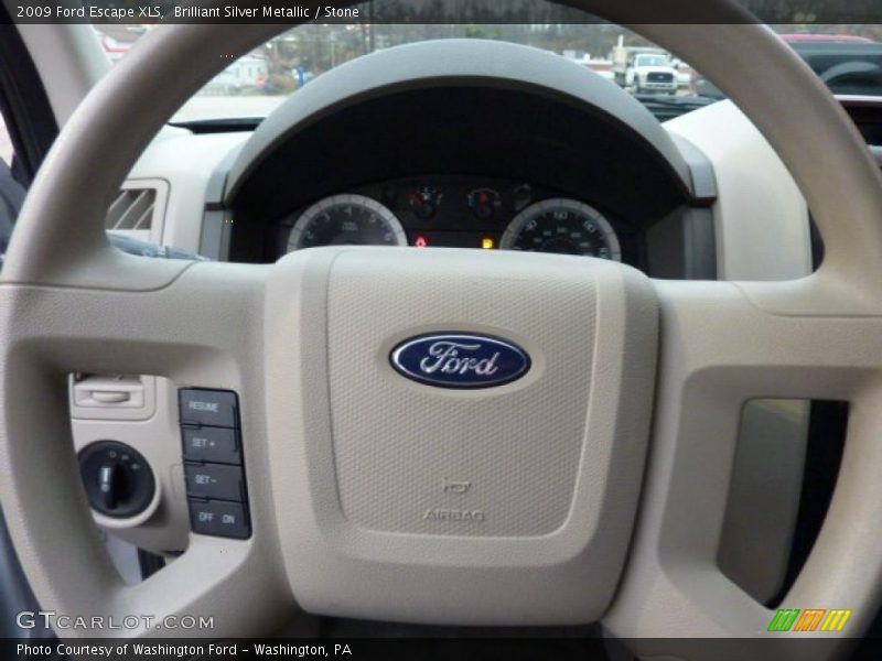 Brilliant Silver Metallic / Stone 2009 Ford Escape XLS