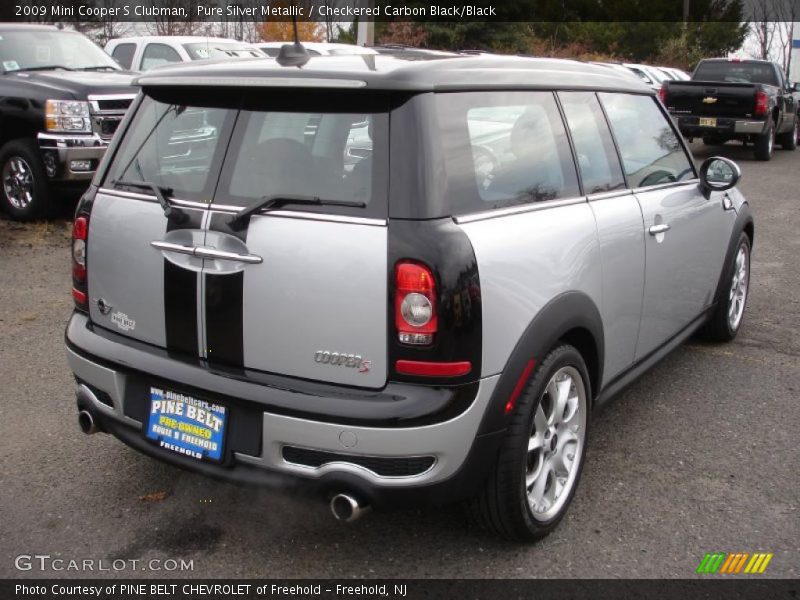 Pure Silver Metallic / Checkered Carbon Black/Black 2009 Mini Cooper S Clubman