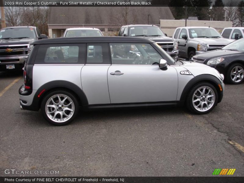 Pure Silver Metallic / Checkered Carbon Black/Black 2009 Mini Cooper S Clubman