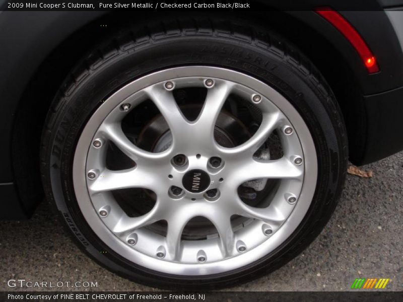 Pure Silver Metallic / Checkered Carbon Black/Black 2009 Mini Cooper S Clubman
