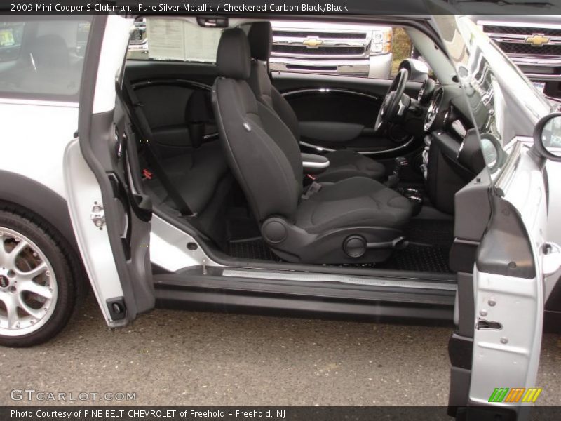 Pure Silver Metallic / Checkered Carbon Black/Black 2009 Mini Cooper S Clubman