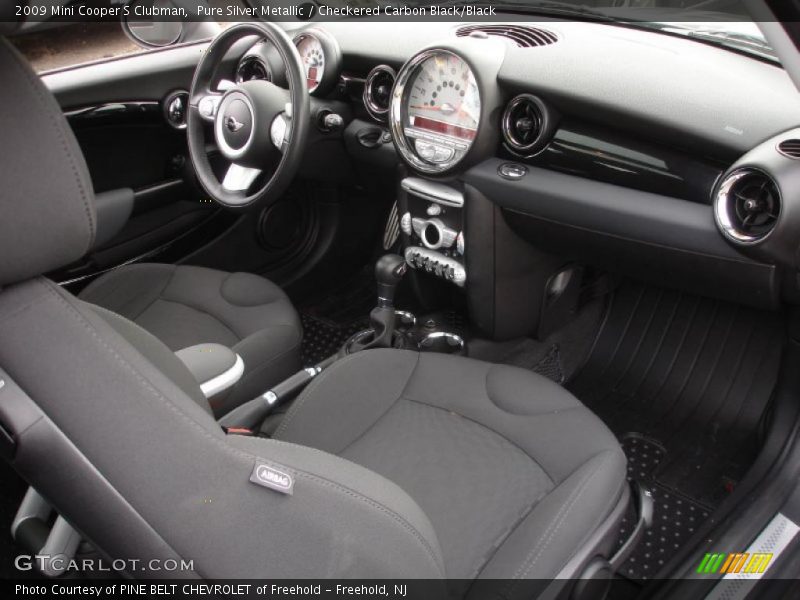 Pure Silver Metallic / Checkered Carbon Black/Black 2009 Mini Cooper S Clubman