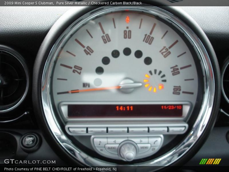 Pure Silver Metallic / Checkered Carbon Black/Black 2009 Mini Cooper S Clubman