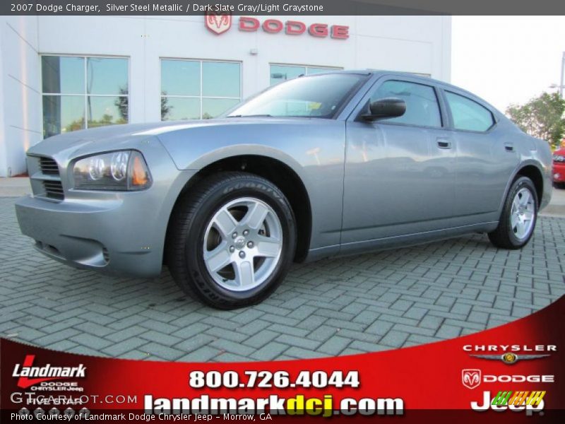 Silver Steel Metallic / Dark Slate Gray/Light Graystone 2007 Dodge Charger