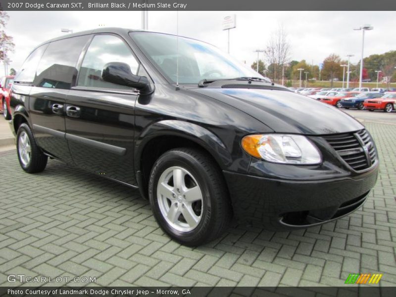 Brilliant Black / Medium Slate Gray 2007 Dodge Caravan SXT