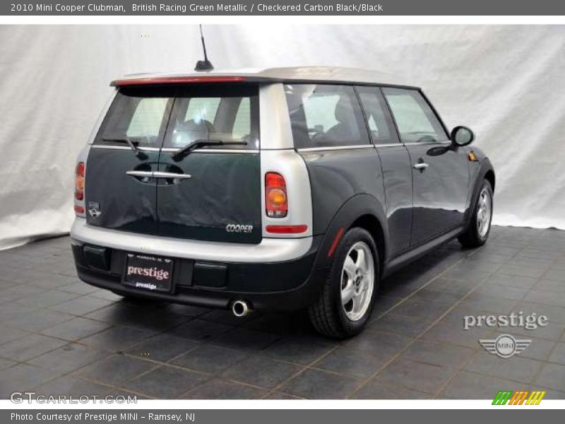 British Racing Green Metallic / Checkered Carbon Black/Black 2010 Mini Cooper Clubman