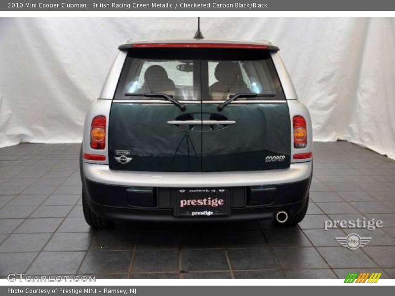 British Racing Green Metallic / Checkered Carbon Black/Black 2010 Mini Cooper Clubman
