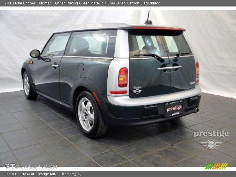 British Racing Green Metallic / Checkered Carbon Black/Black 2010 Mini Cooper Clubman