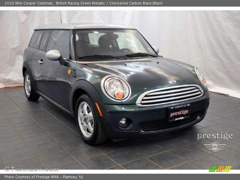 British Racing Green Metallic / Checkered Carbon Black/Black 2010 Mini Cooper Clubman