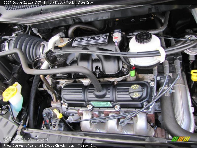 Brilliant Black / Medium Slate Gray 2007 Dodge Caravan SXT